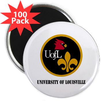UL - M01 - 01 - SSI - ROTC - University of Louisville with Text - 2.25" Magnet (100 pack)