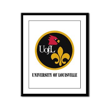 UL - M01 - 02 - SSI - ROTC - University of Louisville with Text - Framed Panel Print