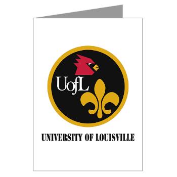 UL - M01 - 02 - SSI - ROTC - University of Louisville with Text - Greeting Cards (Pk of 10) - Click Image to Close