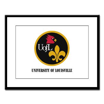 UL - M01 - 02 - SSI - ROTC - University of Louisville with Text - Large Framed Print