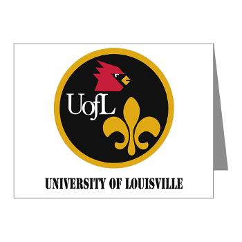 UL - M01 - 02 - SSI - ROTC - University of Louisville with Text - Note Cards (Pk of 20)