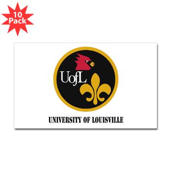 UL - M01 - 01 - SSI - ROTC - University of Louisville with Text - Sticker (Rectangle 10 pk)