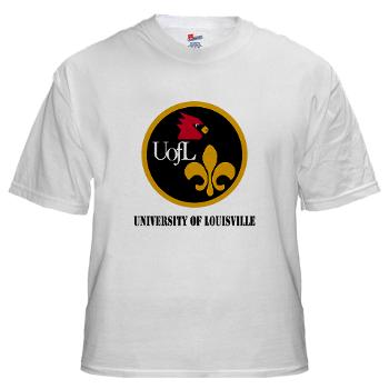 UL - A01 - 04 - SSI - ROTC - University of Louisville with Text - White t-Shirt - Click Image to Close