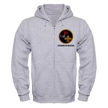 UL - A01 - 03 - SSI - ROTC - University of Louisville with Text - Zip Hoodie
