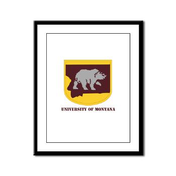 UM - M01 - 02 - SSI - ROTC - University of Montana with Text - Framed Panel Print