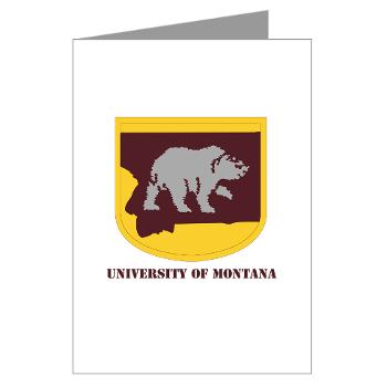 UM - M01 - 02 - SSI - ROTC - University of Montana with Text - Greeting Cards (Pk of 20)