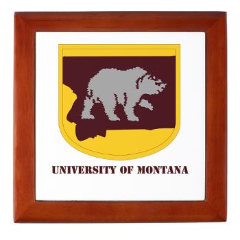 UM - M01 - 03 - SSI - ROTC - University of Montana with Text - Keepsake Box - Click Image to Close
