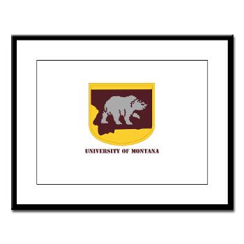 UM - M01 - 02 - SSI - ROTC - University of Montana with Text - Large Framed Print