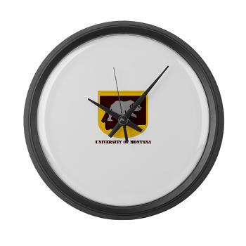UM - M01 - 03 - SSI - ROTC - University of Montana with Text - Large Wall Clock