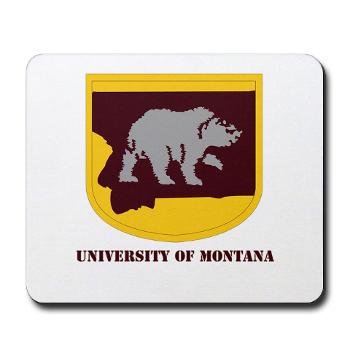 UM - M01 - 03 - SSI - ROTC - University of Montana with Text - Mousepad