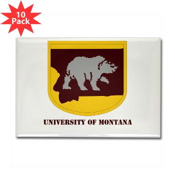 UM - M01 - 01 - SSI - ROTC - University of Montana with Text - Rectangle Magnet (10 pack) - Click Image to Close