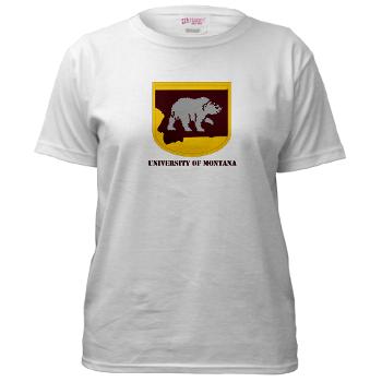 UM - A01 - 04 - SSI - ROTC - University of Montana with Text - Women's T-Shirt - Click Image to Close