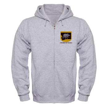 UM - A01 - 03 - SSI - ROTC - University of Montana with Text - Zip Hoodie