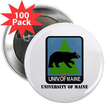UM - M01 - 01 - University of Maine with Text - 2.25" Button (100 pack)