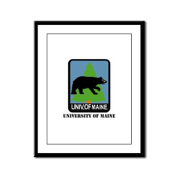 UM - M01 - 02 - University of Maine with Text - Framed Panel Print