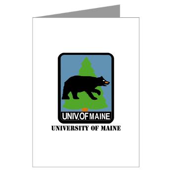 UM - M01 - 02 - University of Maine with Text - Greeting Cards (Pk of 10)
