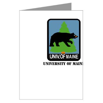 UM - M01 - 02 - University of Maine with Text - Greeting Cards (Pk of 20)