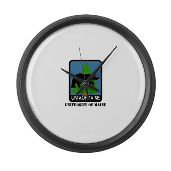 UM - M01 - 03 - University of Maine with Text - Large Wall Clock