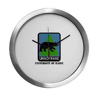 UM - M01 - 03 - University of Maine with Text - Modern Wall Clock