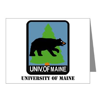UM - M01 - 02 - University of Maine with Text - Note Cards (Pk of 20) - Click Image to Close