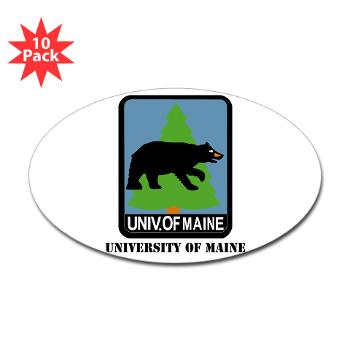 UM - M01 - 01 - University of Maine with Text - Sticker (Oval 10 pk)