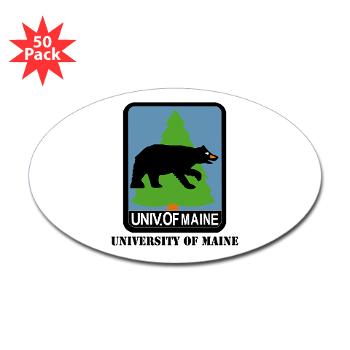 UM - M01 - 01 - University of Maine with Text - Sticker (Oval 50 pk) - Click Image to Close