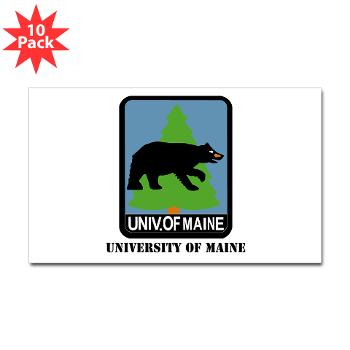 UM - M01 - 01 - University of Maine with Text - Sticker (Rectangle 10 pk)