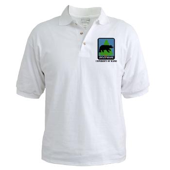 UM - A01 - 04 - University of Maine with Text - Golf Shirt