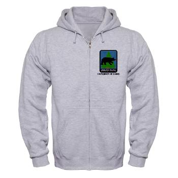 UM - A01 - 03 - University of Maine with Text - Zip Hoodie
