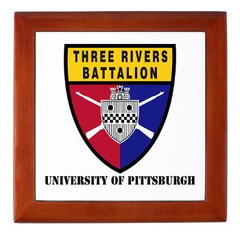UP - M01 - 03 - SSI - ROTC - University of Pittsburgh with Text - Keepsake Box