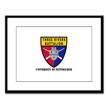 UP - M01 - 02 - SSI - ROTC - University of Pittsburgh with Text - Large Framed Print