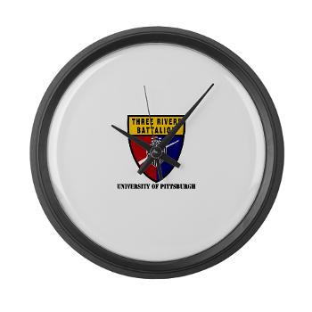 UP - M01 - 03 - SSI - ROTC - University of Pittsburgh with Text - Large Wall Clock - Click Image to Close