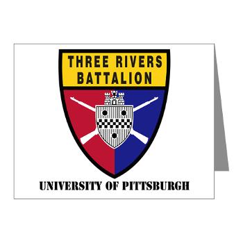 UP - M01 - 02 - SSI - ROTC - University of Pittsburgh with Text - Note Cards (Pk of 20)