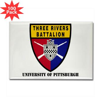 UP - M01 - 01 - SSI - ROTC - University of Pittsburgh with Text - Rectangle Magnet (100 pack)