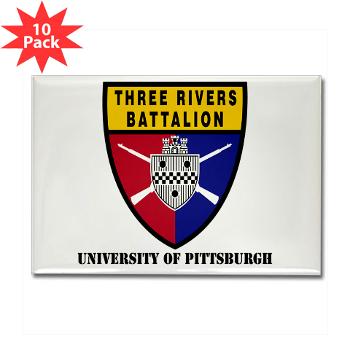 UP - M01 - 01 - SSI - ROTC - University of Pittsburgh with Text - Rectangle Magnet (10 pack)