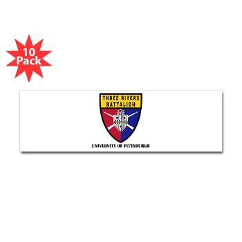 UP - M01 - 01 - SSI - ROTC - University of Pittsburgh with Text - Sticker (Bumper 10 pk)