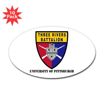 UP - M01 - 01 - SSI - ROTC - University of Pittsburgh with Text - Sticker (Oval 10 pk)