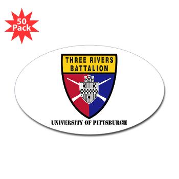 UP - M01 - 01 - SSI - ROTC - University of Pittsburgh with Text - Sticker (Oval 50 pk)