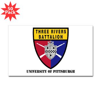 UP - M01 - 01 - SSI - ROTC - University of Pittsburgh with Text - Sticker (Rectangle 50 pk)