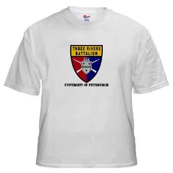 UP - A01 - 04 - SSI - ROTC - University of Pittsburgh with Text - White t-Shirt - Click Image to Close