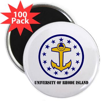 URI - M01 - 01 - SSI - ROTC - University of Rhode Island with Text - 2.25" Magnet (100 pack)