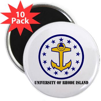 URI - M01 - 01 - SSI - ROTC - University of Rhode Island with Text - 2.25" Magnet (10 pack)