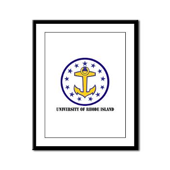 URI - M01 - 02 - SSI - ROTC - University of Rhode Island with Text - Framed Panel Print