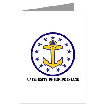URI - M01 - 02 - SSI - ROTC - University of Rhode Island with Text - Greeting Cards (Pk of 20) - Click Image to Close