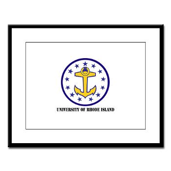 URI - M01 - 02 - SSI - ROTC - University of Rhode Island with Text - Large Framed Print