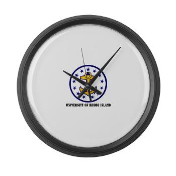 URI - M01 - 03 - SSI - ROTC - University of Rhode Island with Text - Large Wall Clock