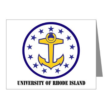 URI - M01 - 02 - SSI - ROTC - University of Rhode Island with Text - Note Cards (Pk of 20)