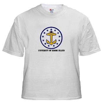 URI - A01 - 04 - SSI - ROTC - University of Rhode Island with Text - White t-Shirt
