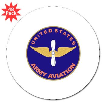 USAAC - M01 - 01 - U.S Army Aviation Center - 3" Lapel Sticker (48 pk)