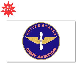 USAAC - M01 - 01 - U.S Army Aviation Center - Sticker (Rectangle 10 pk)